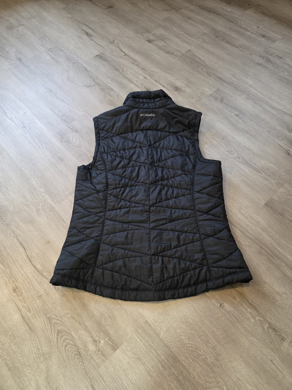 Columbia Women's Vest Medium Omni-Heat Insulated Puffer Black Full Zip Quilted